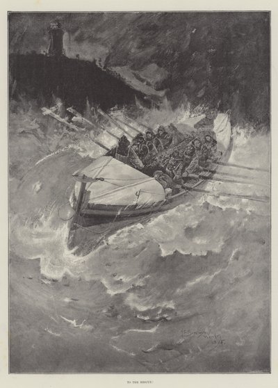 A mentőakcióra! alkotó: Henry Charles Seppings Wright